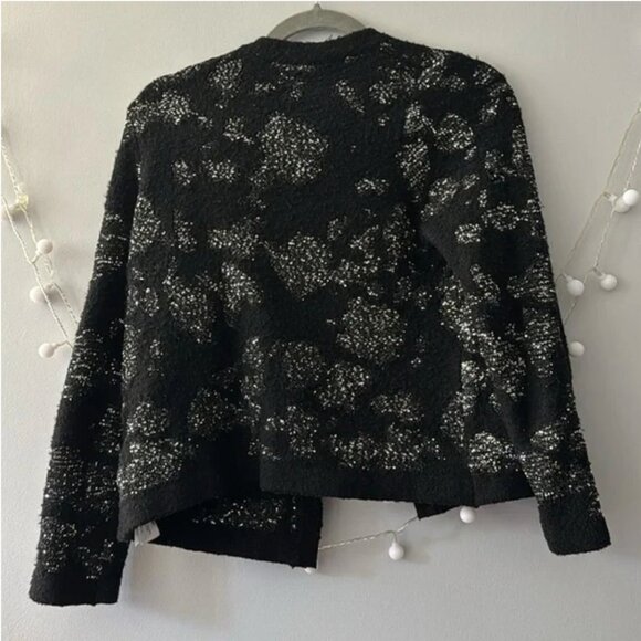 SEQUIN METALLIC THREAD KNIT CARDIGANBLACK size S - Picture 10 of 11